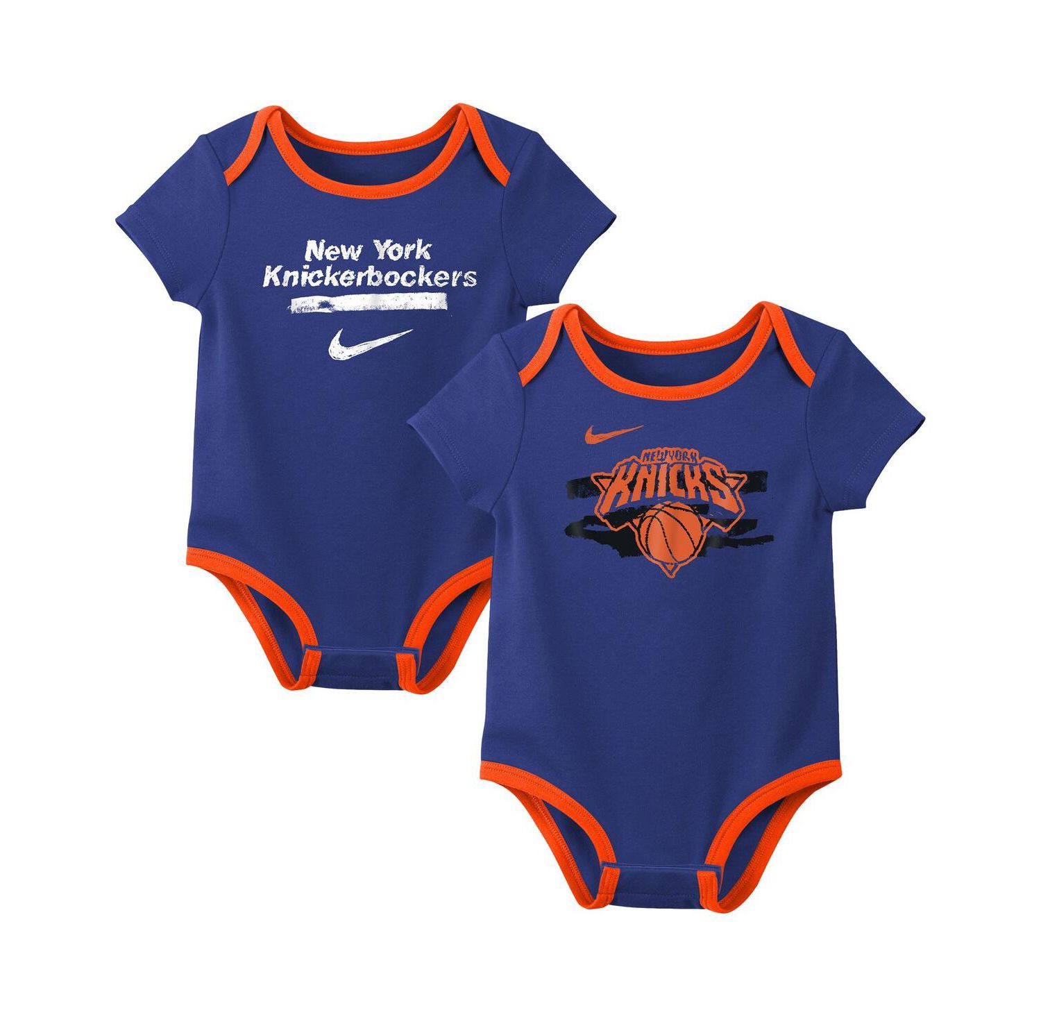 Baby Boys and Girls 2-Pack Blue New York Knicks Courtside Premier Bodysuit Set