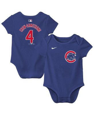 Baby Boys and Girls Pete Crow-Armstrong Royal Chicago Cubs Name & Number Bodysuit