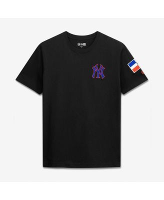 Men's Black New York Yankees Dominican Republic Country Flag T-Shirt