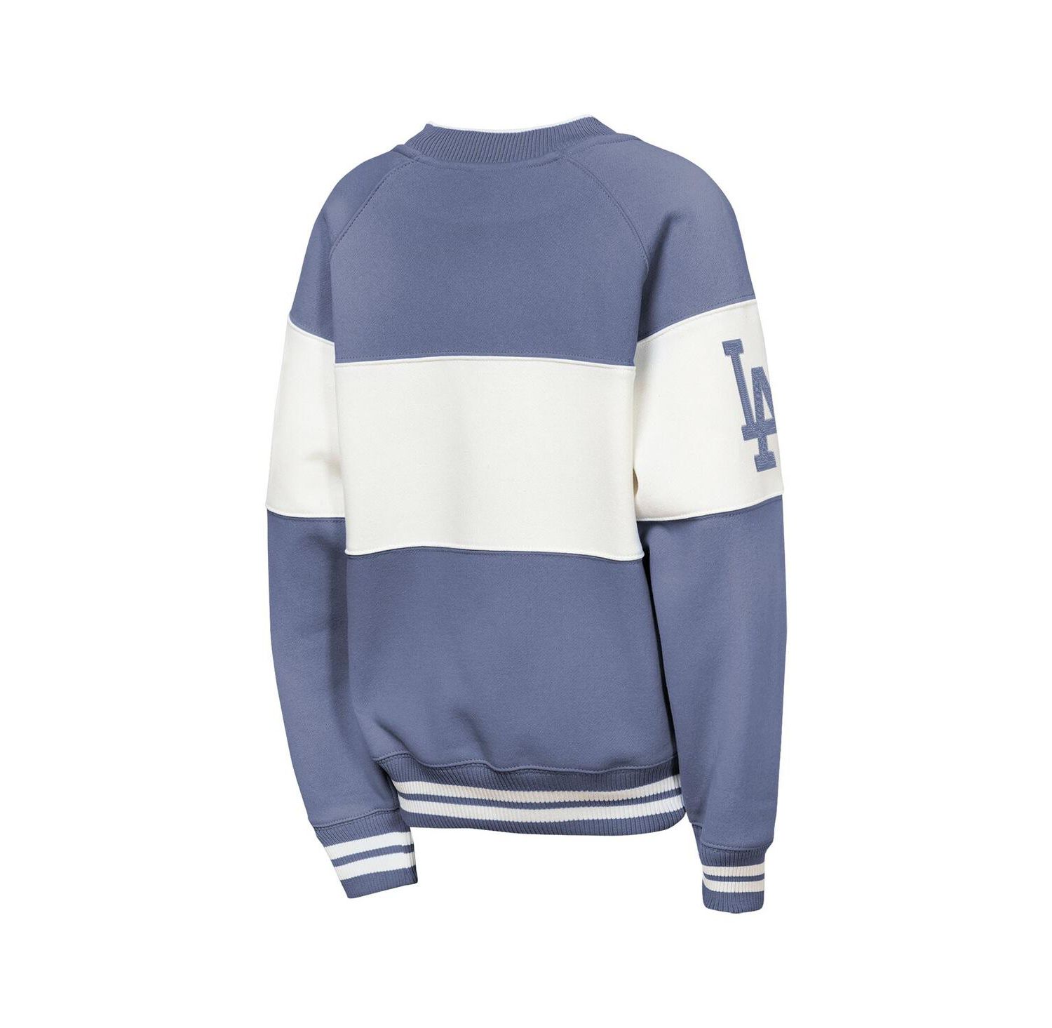 Big Boys and Girls Blue Los Angeles Dodgers Ultimate Pastels On Base Sweatshirt