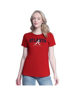 Women's Navy/Red Atlanta Braves Two T-Shirt Combo Pack