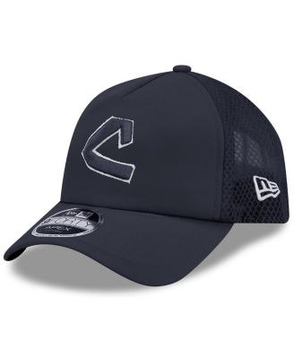 Men's Navy Cleveland Indians 2026 Batting Practice Alternate Apex 9FORTY Adjustable Hat