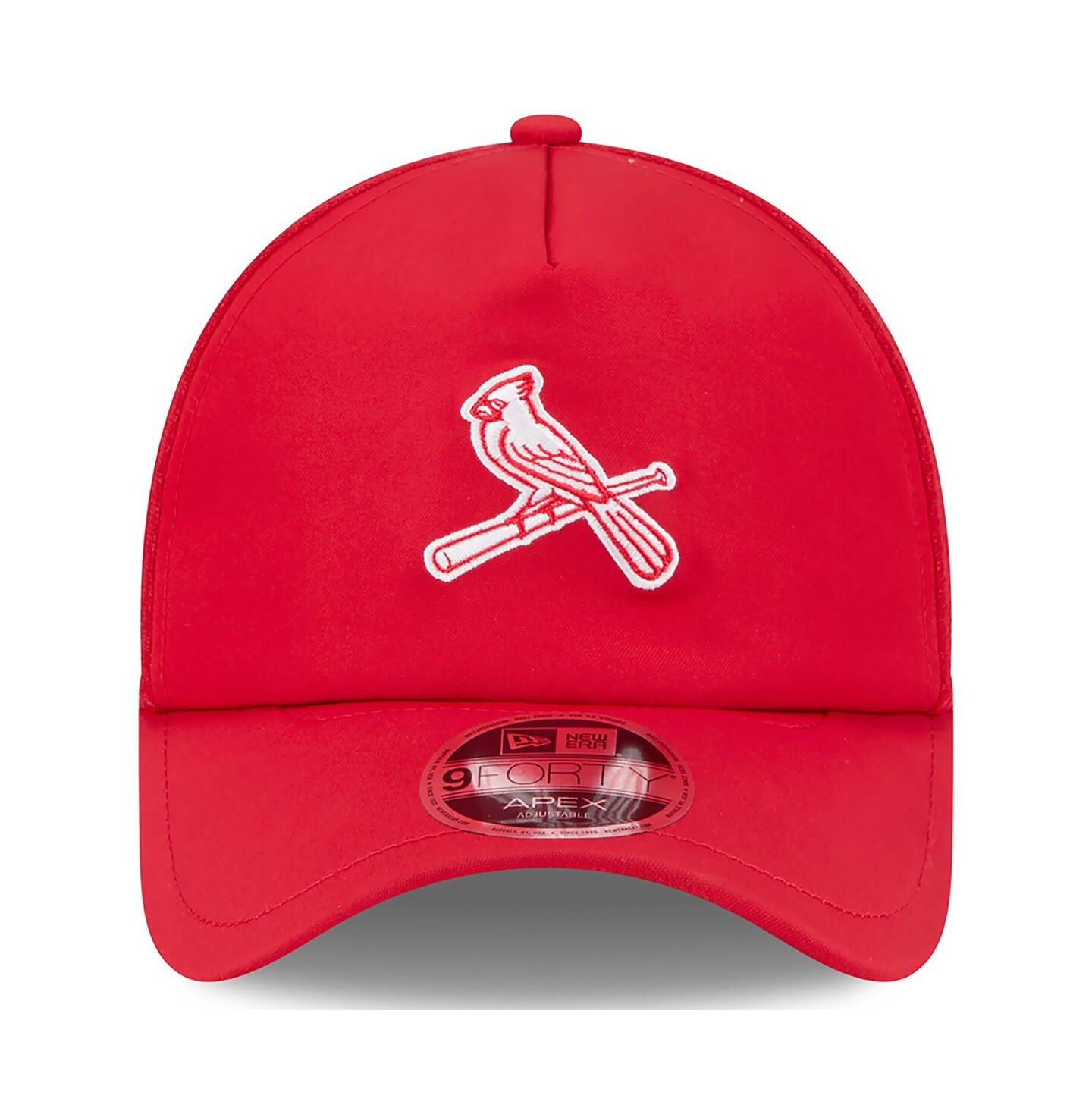 Мужская кепка New Era Red St. Louis Cardinals 2026 Batting Practice Alternate Apex 9FORTY Adjustable Hat — фото 4