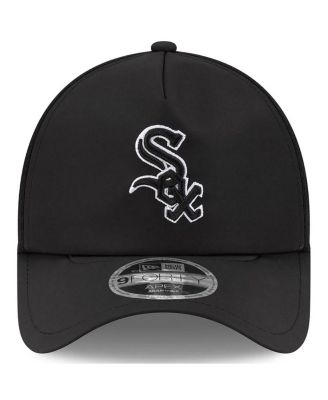 Men's Black Chicago White Sox 2026 Batting Practice Apex 9FORTY Adjustable Trucker Hat