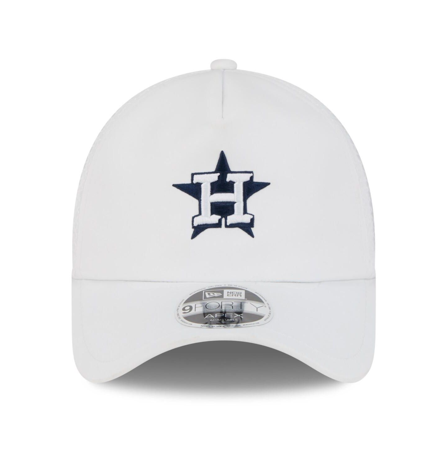 Мужская кепка New Era White Houston Astros 2026 Batting Practice Apex 9FORTY Adjustable Trucker Hat — фото 4