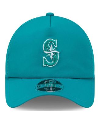 Men's Teal Seattle Mariners 2026 Batting Practice Apex 9FORTY Adjustable Trucker Hat