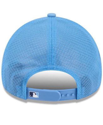 Men's Light Blue Tampa Bay Rays 2026 Batting Practice Apex 9FORTY Adjustable Trucker Hat