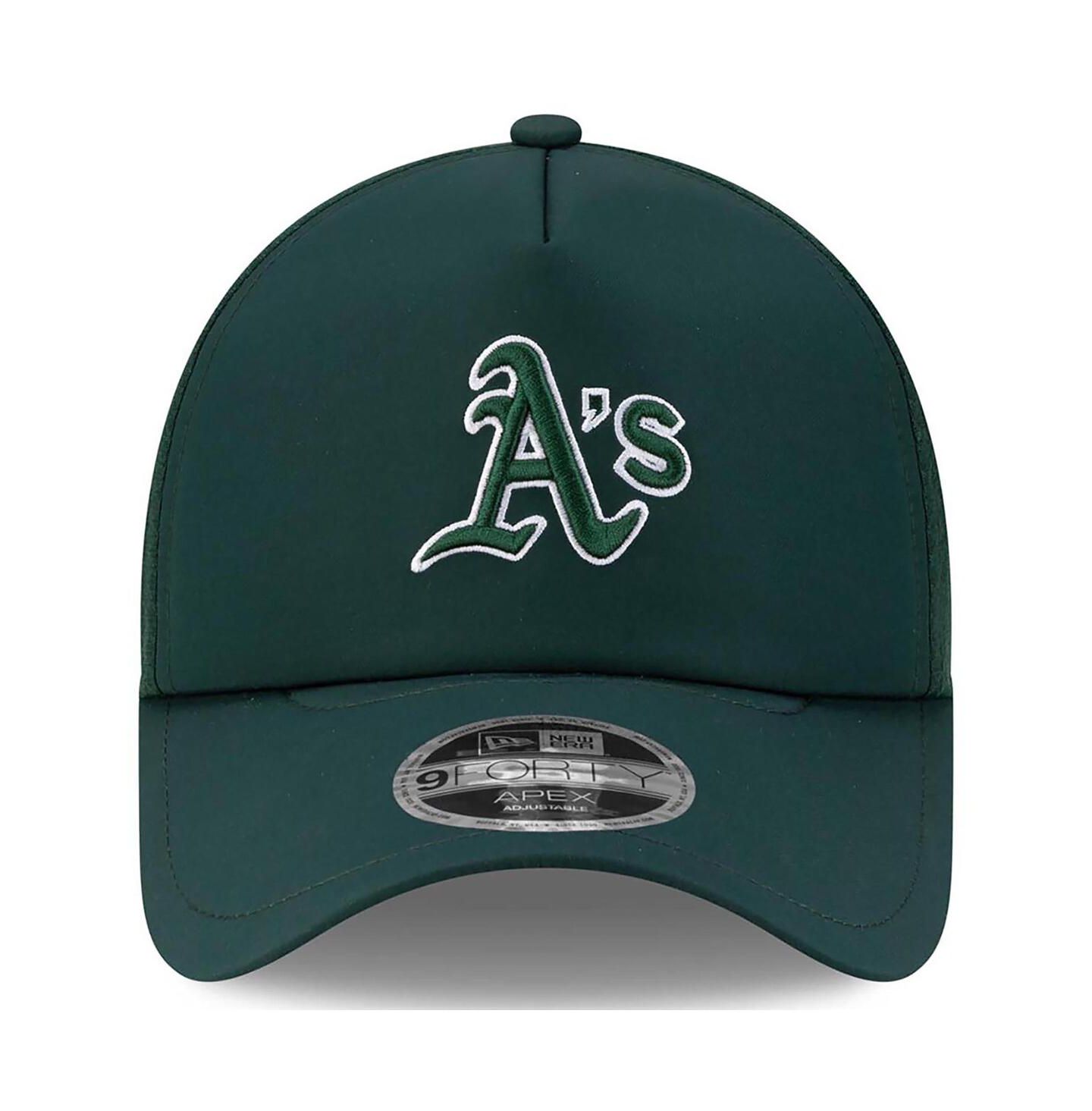 Мужская кепка New Era Green Athletics 2026 Batting Practice Apex 9FORTY Adjustable Trucker Hat — фото 4