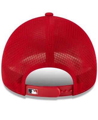Men's Red St. Louis Cardinals 2026 Batting Practice Apex 9FORTY Adjustable Trucker Hat