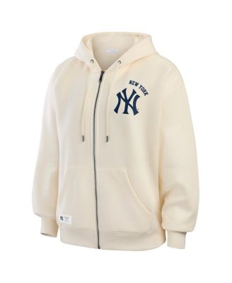 Women's Cream New York Yankees Full-Zip Hoodie