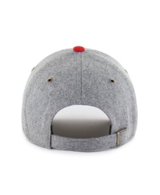 Men's Gray/Red Los Angeles Angels Golden Age Wool Clean Up Adjustable Hat