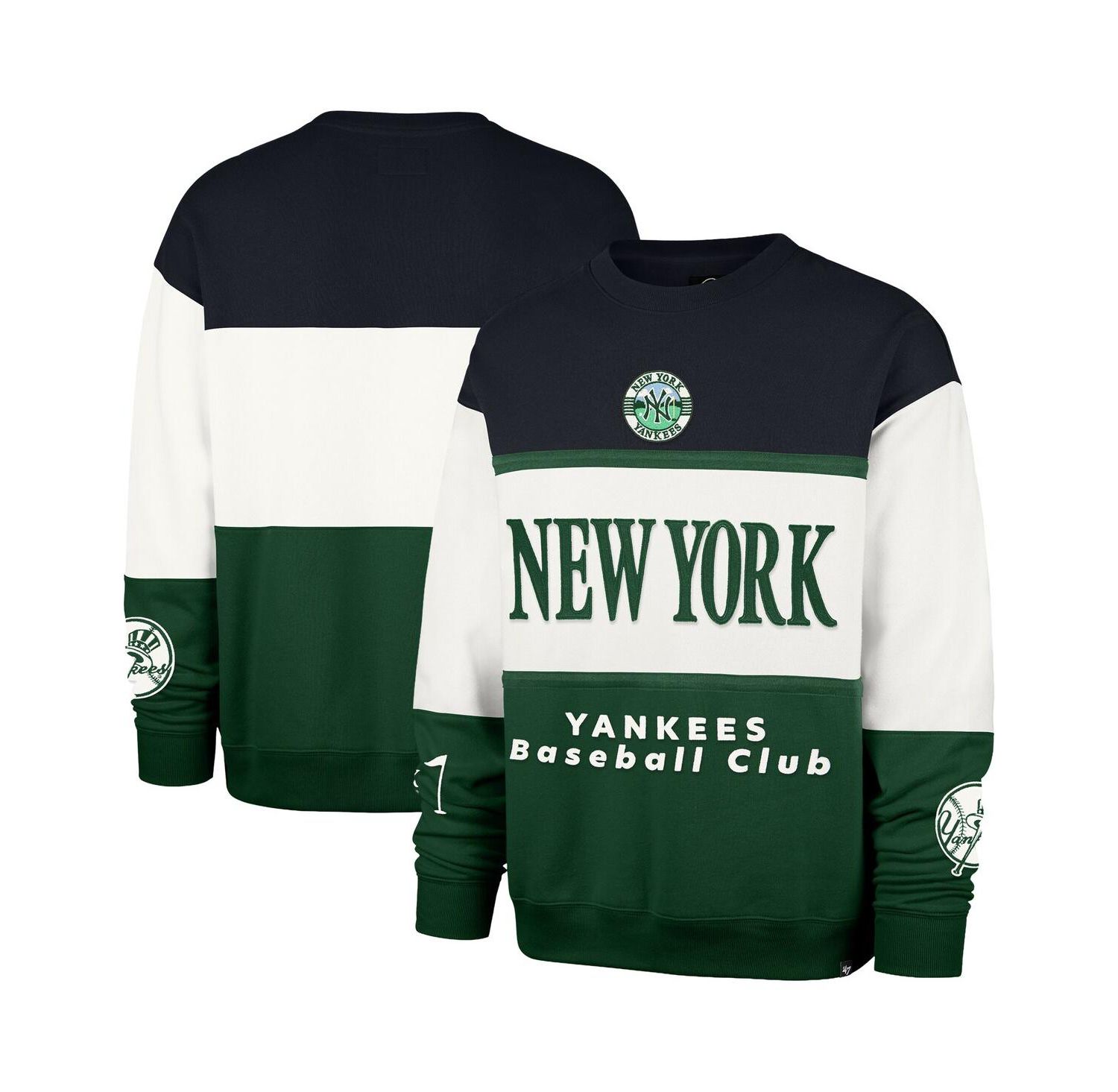 Men's Green New York Yankees Tee Up Maximalist Fleece Sweatshirt