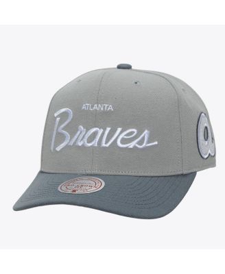 Men's Gray Atlanta Braves Cooperstown Thunderstorm Head Coach Pro-Crown Adjustable Hat
