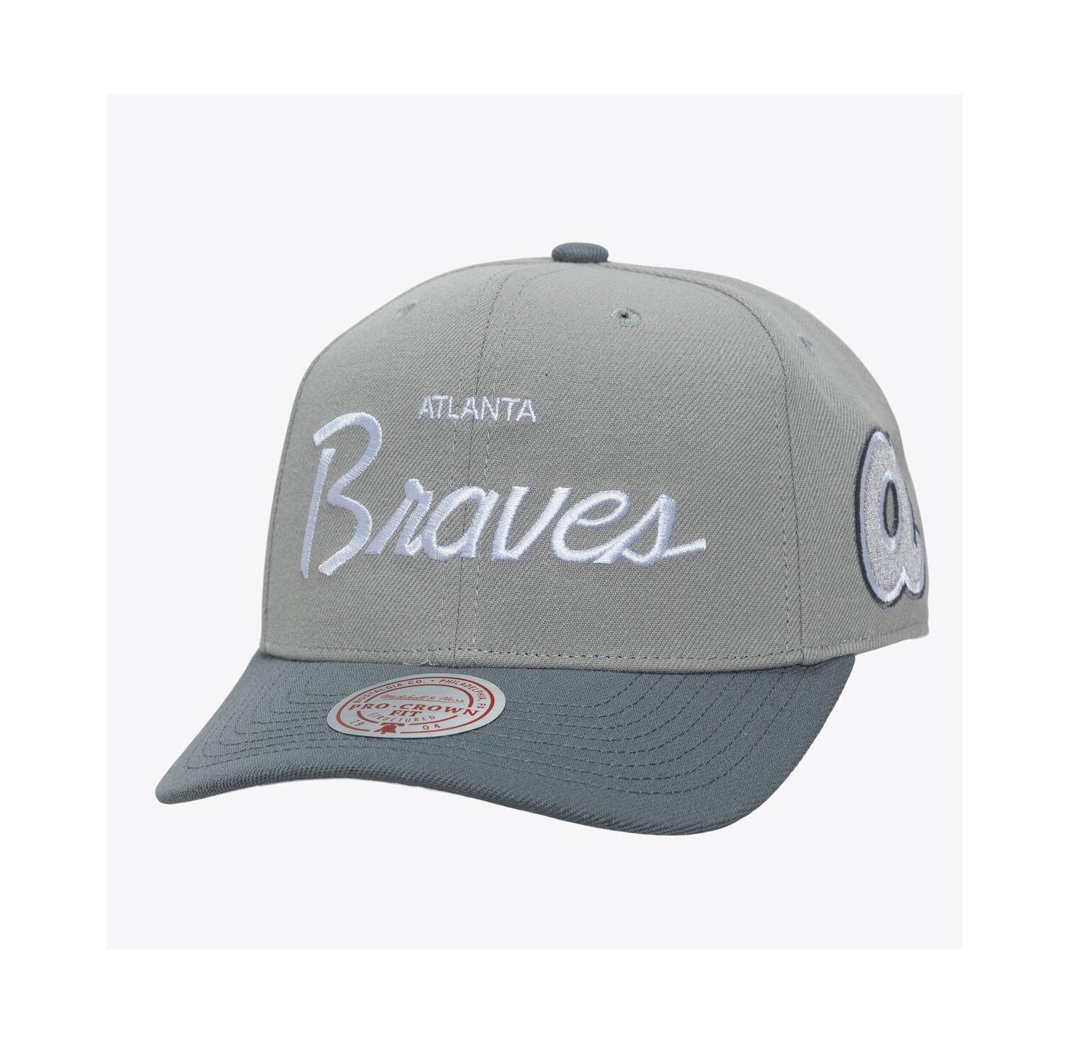 Men's Gray Atlanta Braves Cooperstown Thunderstorm Head Coach Pro-Crown Adjustable Hat