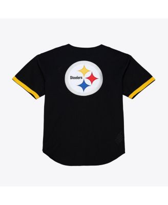 Men's Black Pittsburgh Steelers Head Coach Mesh Full-Button Fashion Jersey
