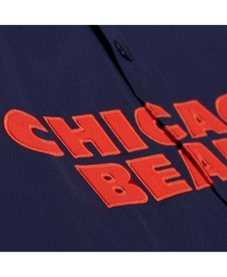 Men's Navy Chicago Bears Coaches Full-Snap Hooded Windbreaker Jacket
