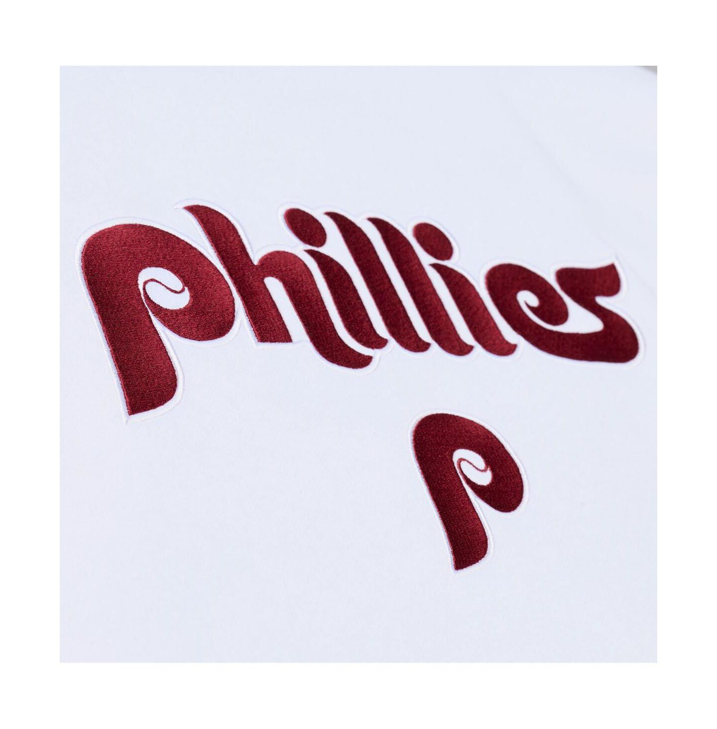 Мужской свитшот Mitchell & Ness White Philadelphia Phillies Arctic Fleece — фото 3