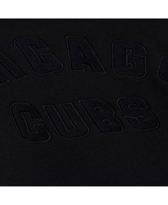 Men's Black Chicago Cubs Phantom Fleece Crewneck Sweatshirt