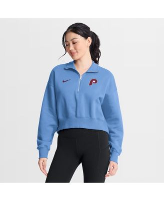 Women's Light Blue Philadelphia Phillies Primetime Phoenix Fleece Half-Zip Sweatshirt