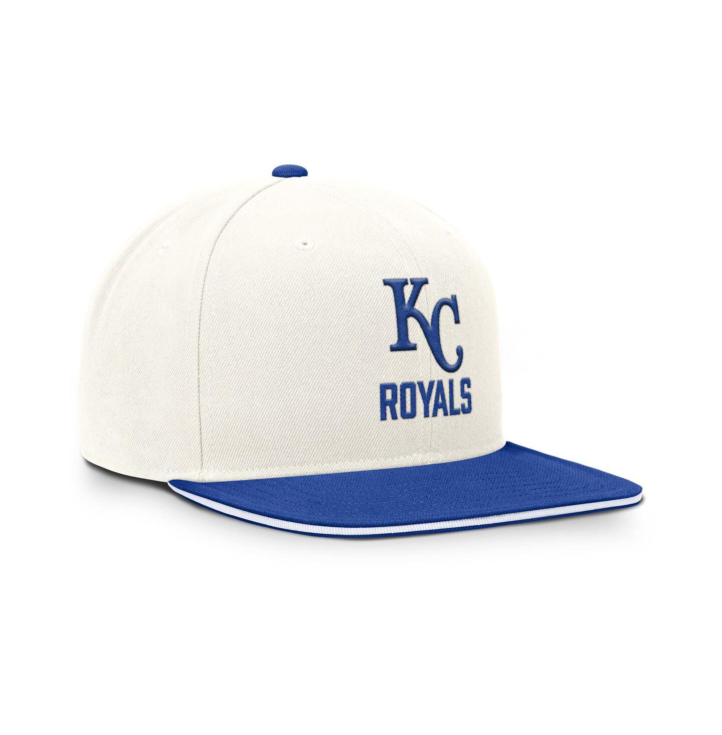 Мужская кепка Nike Cream/Royal Kansas City Royals Cooperstown Pro Dri-FIT Snapback Hat — фото 3