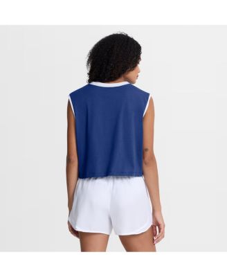 Women's Royal Chicago Cubs Primetime Loose Dri-FIT Cropped Tank Top