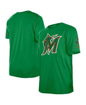 Men's Kelly Green Miami Marlins St. Patrick's Day Shamrock Fill T-Shirt