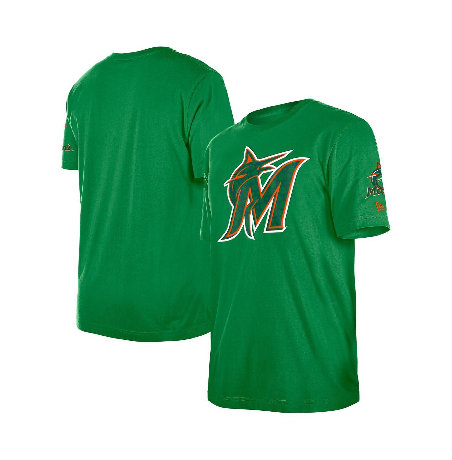 Мужская футболка New Era Kelly Green Miami Marlins St. Patrick's Day Shamrock Fill — фото 1