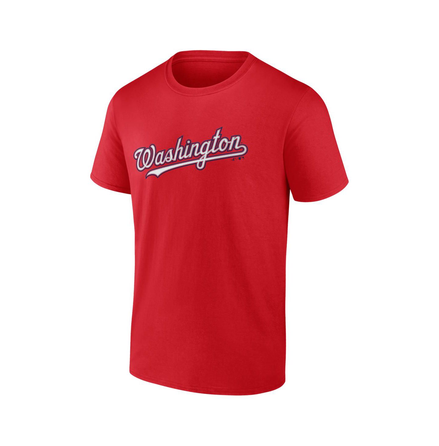 Мужская футболка Logo Athletic Red Washington Nationals Wordmark — фото 3