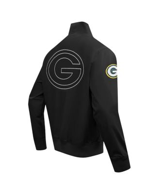 Men's Black Green Bay Packers Paint The City Twill Full-Zip Jacket