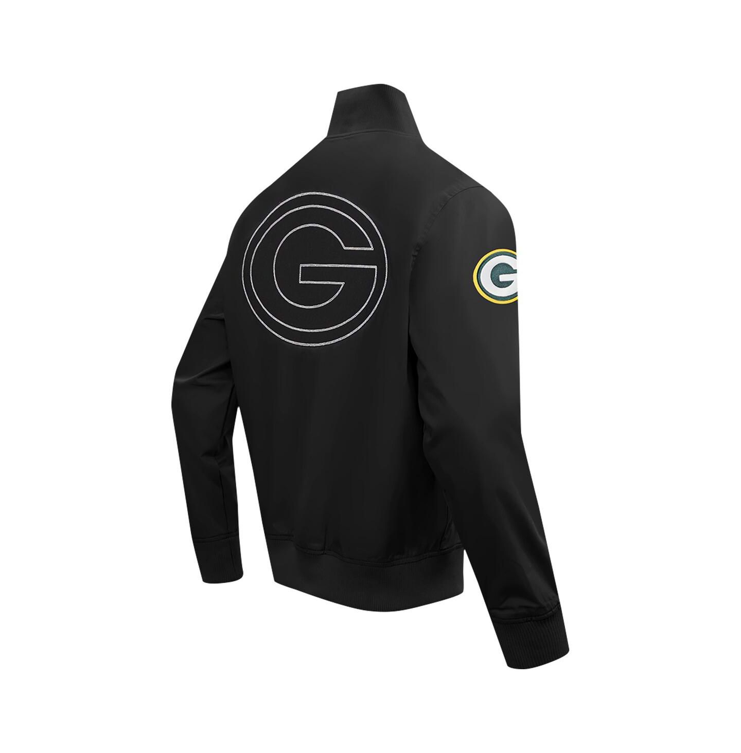Мужская куртка Pro Standard Black Green Bay Packers Paint The City Twill Full-Zip — фото 3