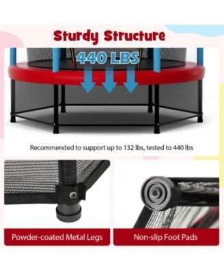 Kids Trampoline Recreational Bounce Jumper with Safety Enclosure Net