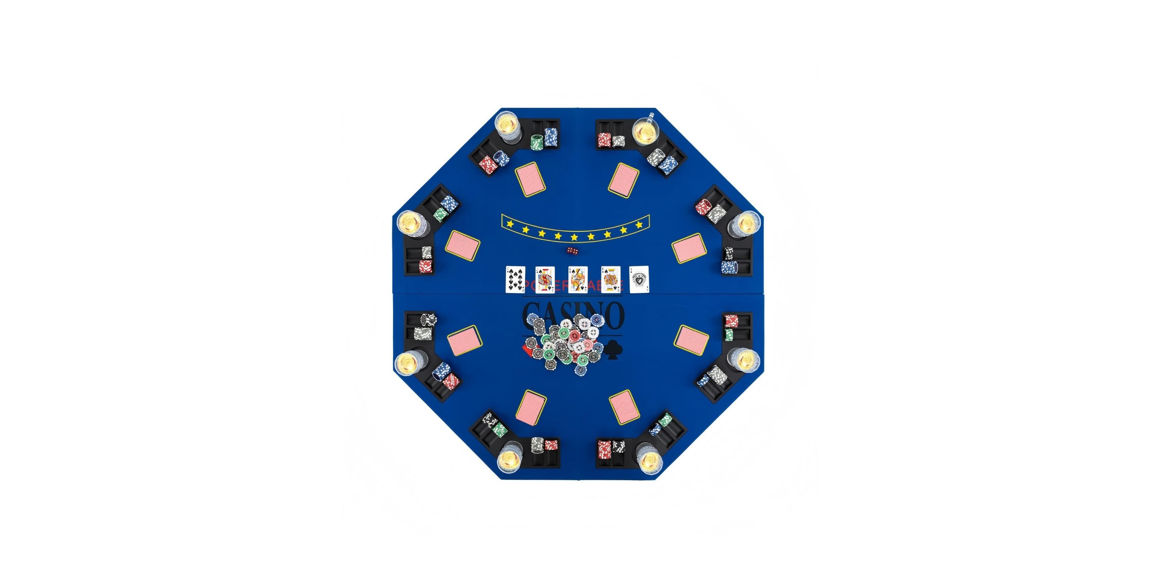 Hongge 10-Player 84-Inch Folding Poker Table Top, Ages 14+