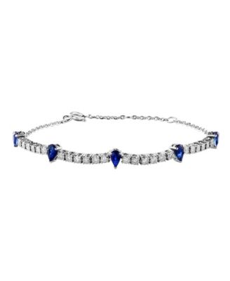 Lali Jewels Sapphire 13 ct tw Diamond 13 ct tw Bracelet in 14k White Gold - Sapphire 6450$