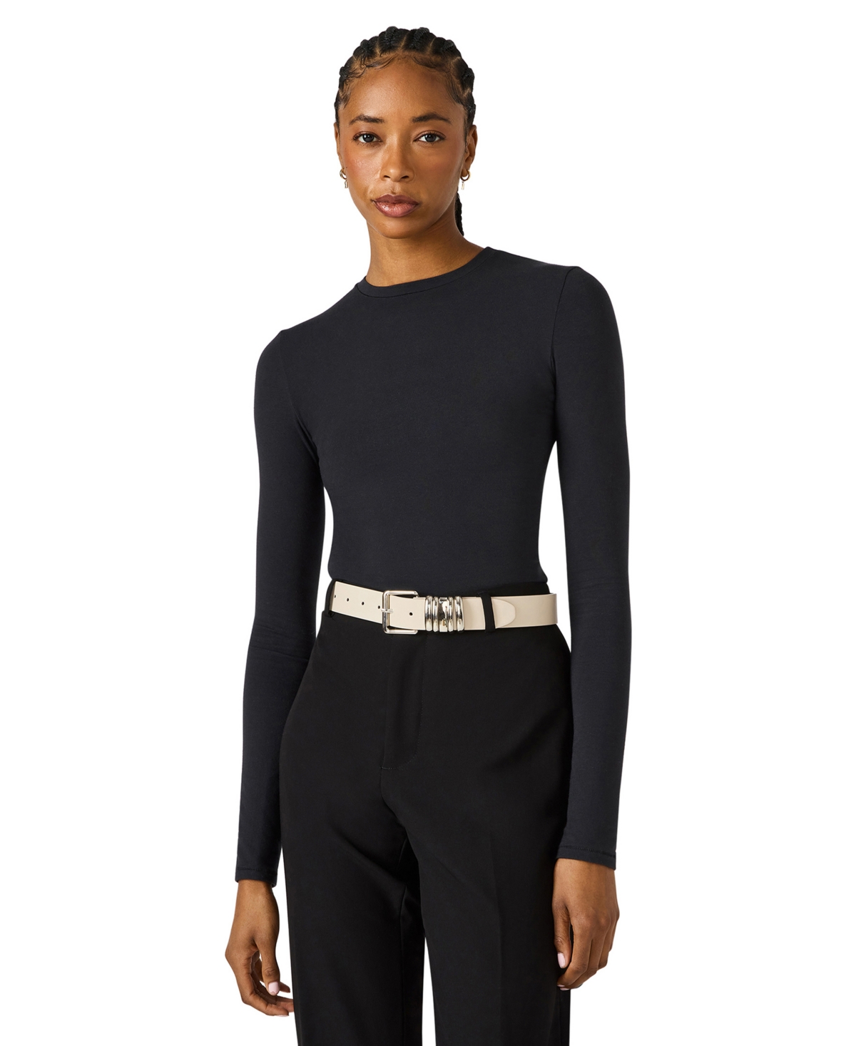 Steve Madden Polyurethane Multi Keeper Belt