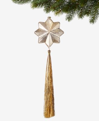 Celestial Gems Eight-Pointed Star With Tinsel Ornament