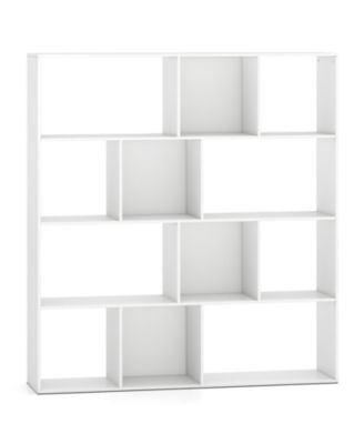 4-Tier Open Shelf Bookcase with 12 Storage Compartments