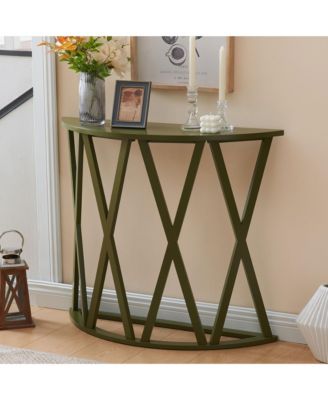 Vienna Console Table - Semicircular Side Coffee Table for Living Room, Bedroom