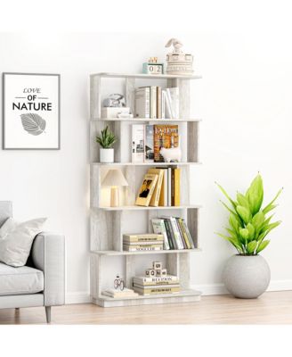 5-Tier Bookcase - Modern Open Storage Bookshelf, Wood Display Shelving for Living Room, Home Office, Bedroom