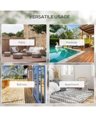 Set of 4 Outdoor Folding Chairs for Patio, Camping, Beach,