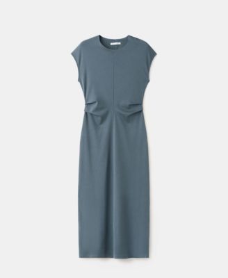 Women's Draped Detail Midi-Dress