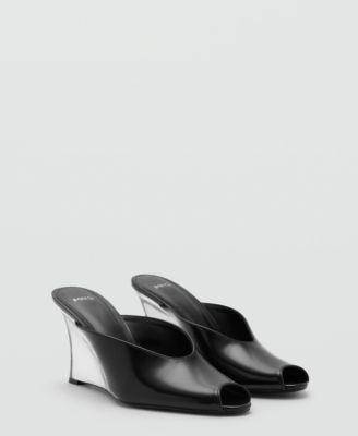 Women's Combined Leather Wedge Shoes