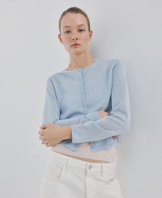 Women's Fine-Knit Straight-Fit Cardigan