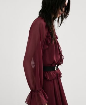 Women's Long Ruffled Dress