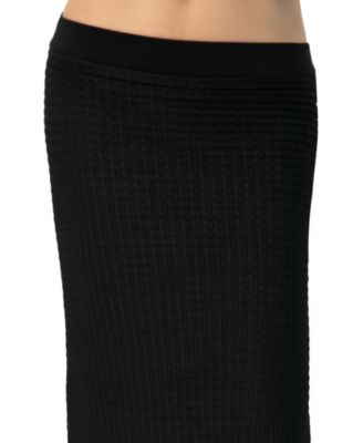 Women's Midi Knit Skirt with Side Slits