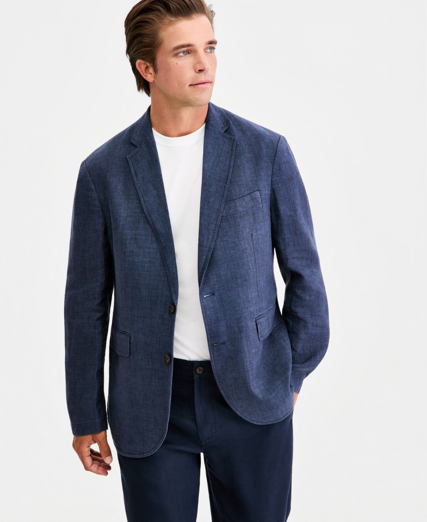 Мужская куртка Rodd & Gunn Campbell Linen, цвет: Тёмный оливковый — фото 9