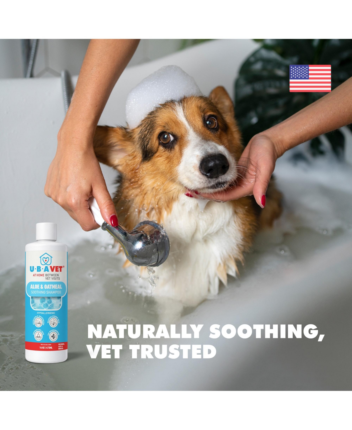 Ubavet Aloe & Oatmeal Conditioner for Dogs & Cats – Nourishing & Soothing Formula for Sensitive Skin – (16.9 fl oz / 500ml)