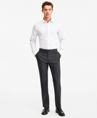 Men's Modern-Fit Wool TH-Flex Stretch Suit Separates Pants