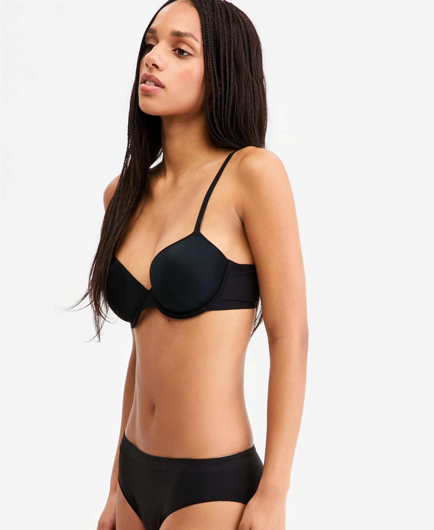 Бра-бикини Flex, лёгкая чашка — Calvin Klein, цвет: Чёрный — фото 3