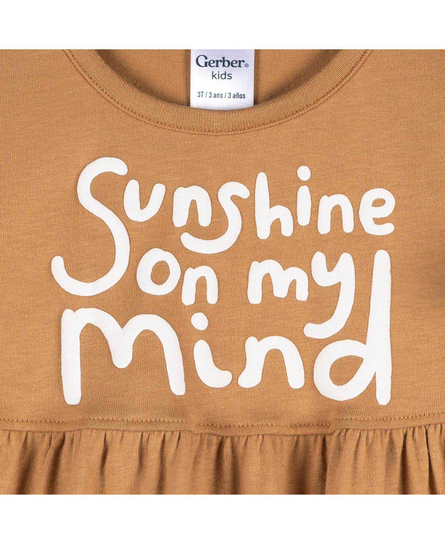 Комплект Gerber 3-Piece T-Shirts and Shorts для девочек-малышей, цвет: Daisy Sunshine — фото 6