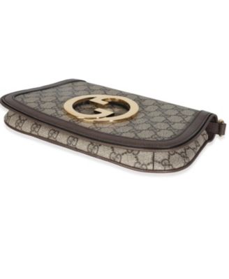 Beige GG Supreme Canvas Blondie Shoulder Bag